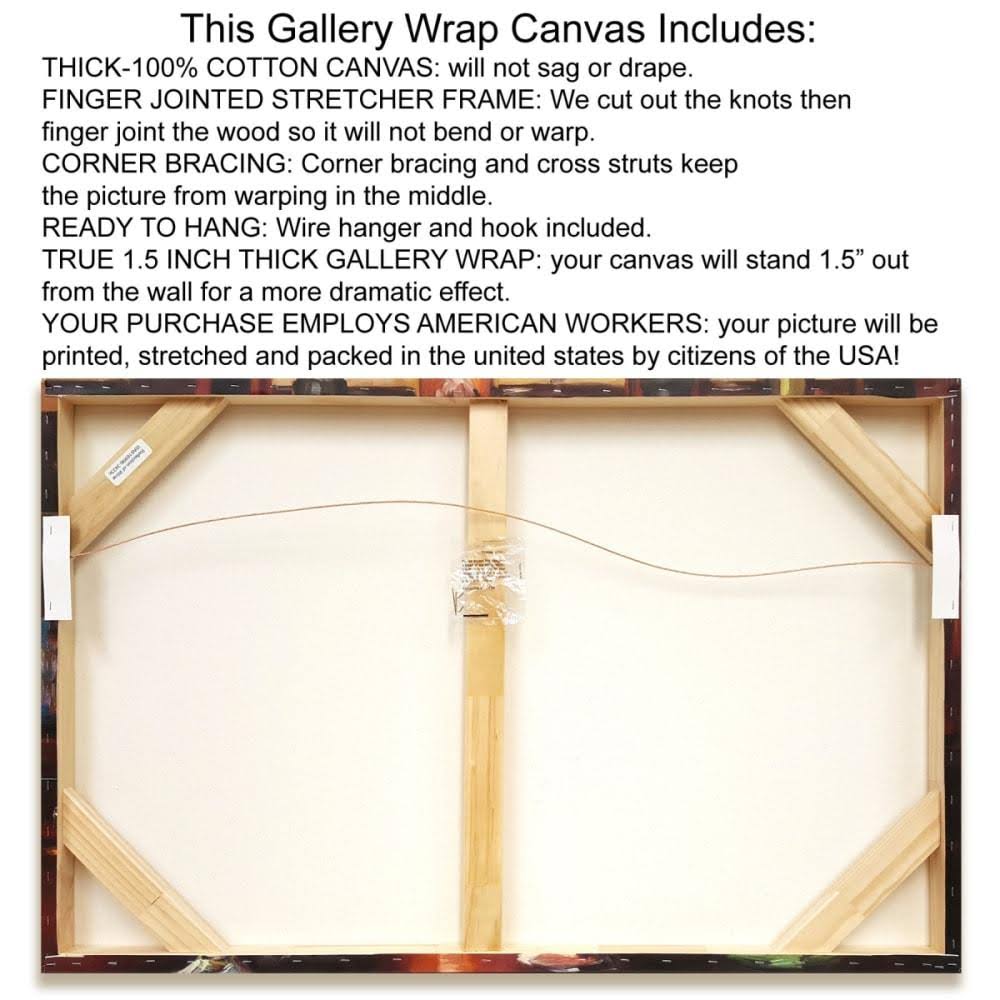 36 in. x 24 in. Multi Color Giclee Print on Canvas S248