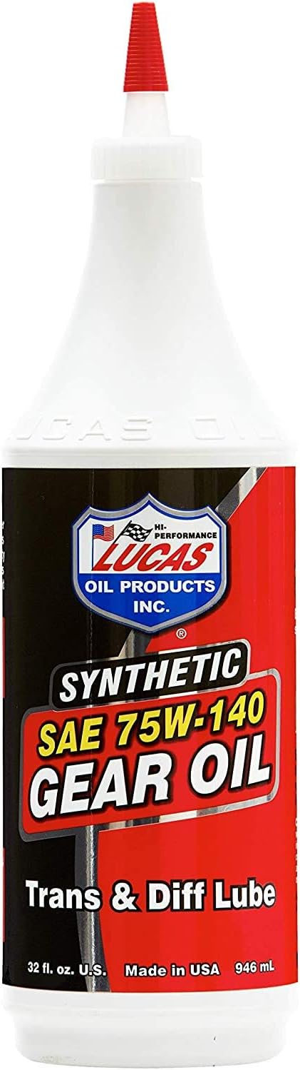 Synthetic SAE 75W-140 Gear Oil, Red, 1 Quart Z61687