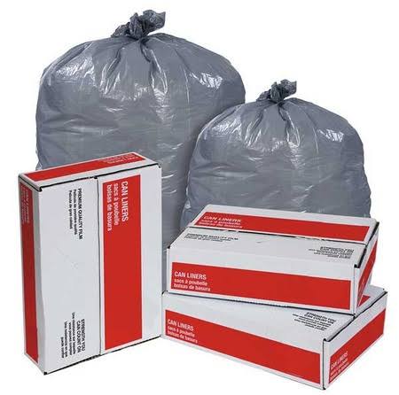 55 Gal. Gray Trash Bags A42955