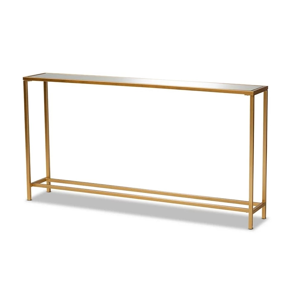Gold Mirrored Glass Console Table M411