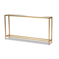 Gold Mirrored Glass Console Table M411