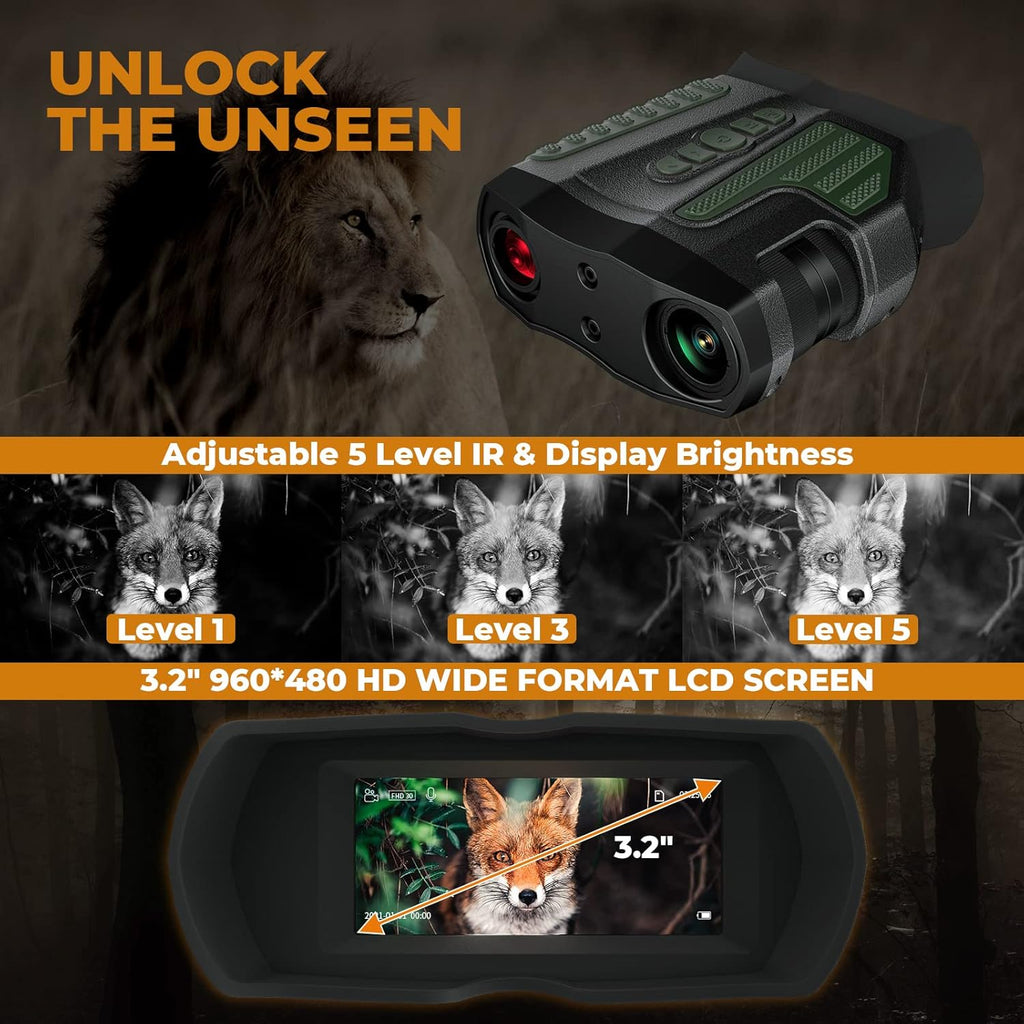 Black and Brown Digital Infrared Night Vision Binoculars L700866