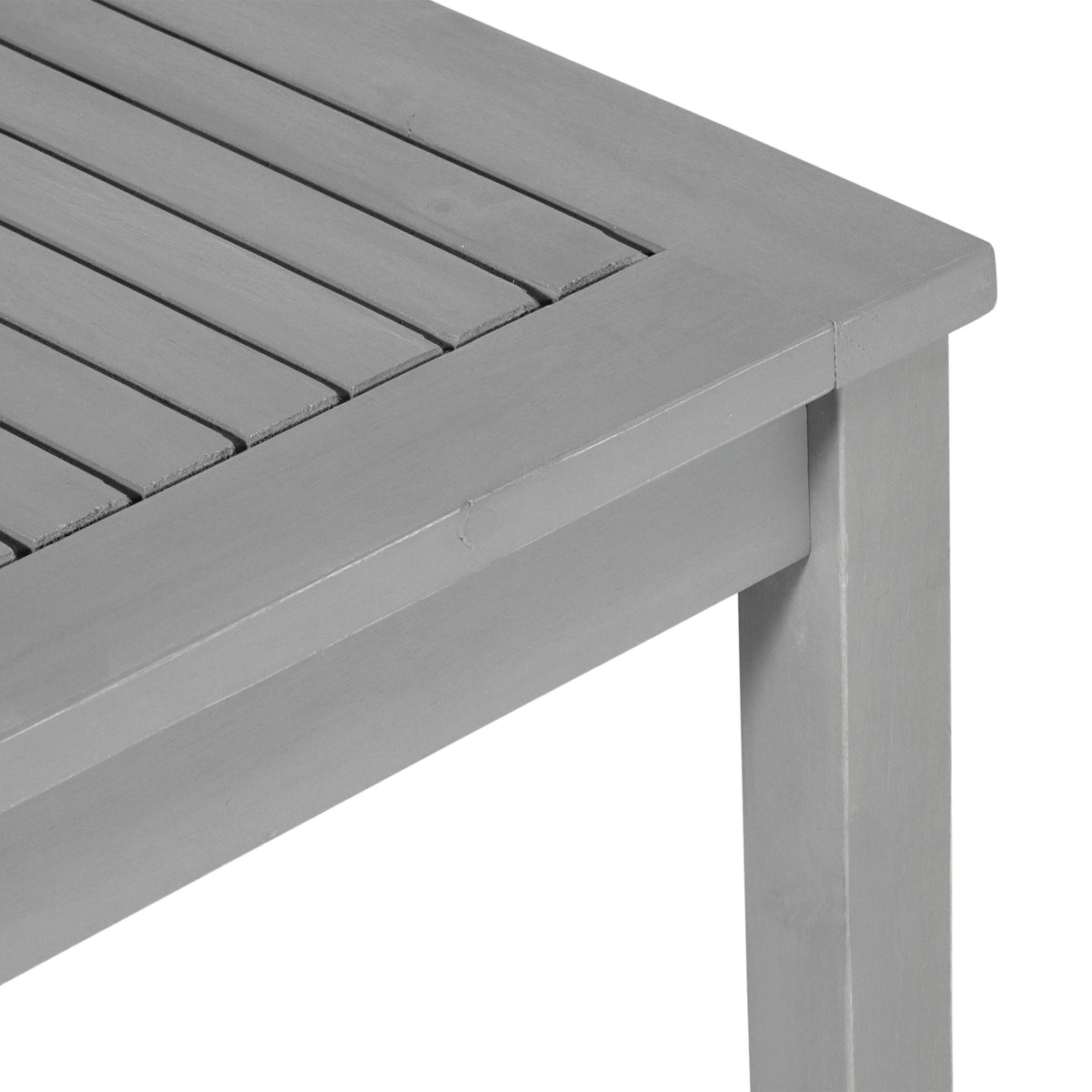 Gray Wash Solid Acacia Wood Patio Dining Bench R484