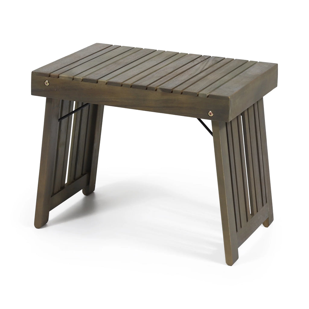 Gray Acacia Wood Outdoor Chaise Lounge Set of 2 A23815