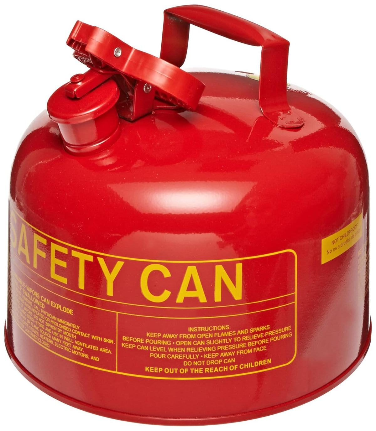 Red 2-1/2 Gallon Metal Safety Can D64167