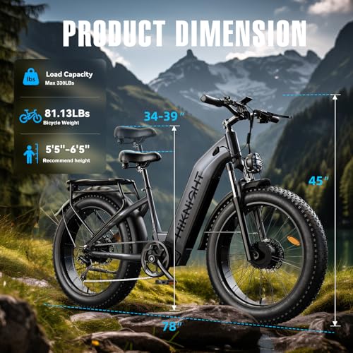 1600W 52V 20AH Fat Tire Electric Bike Q698