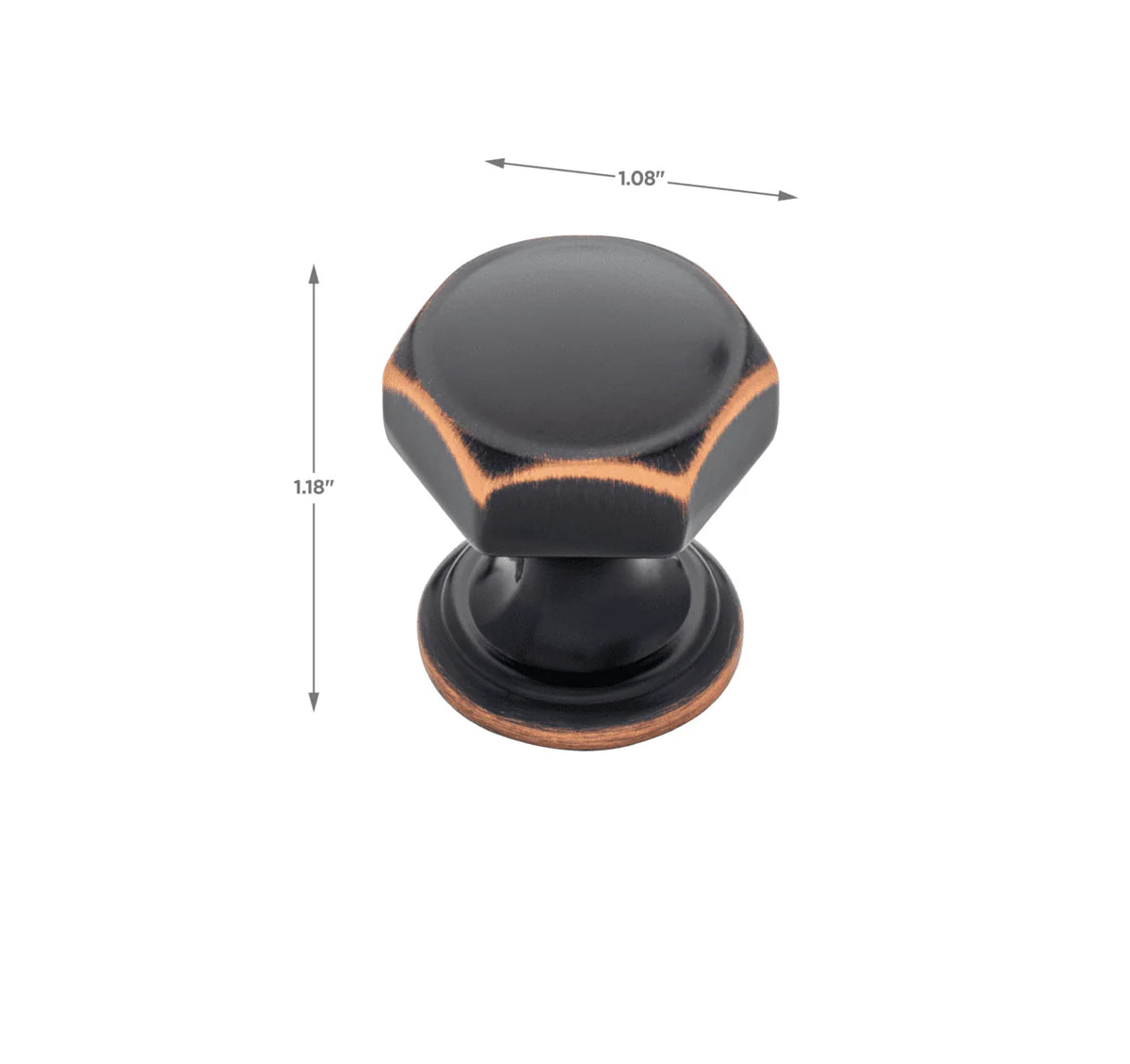 Oil Rubbed Bronze Cabinet Knob 4-Pack H66141
