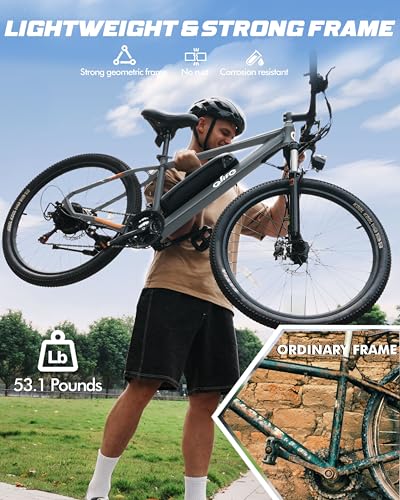 21-Speed Mountain Ebike with Peak 1200W 48V10.4Ah Removable Battery 27.5X2.1 Tire Y245906