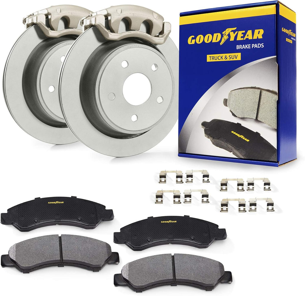 Rear Brake Calipers Rotors Ceramic Pads D347