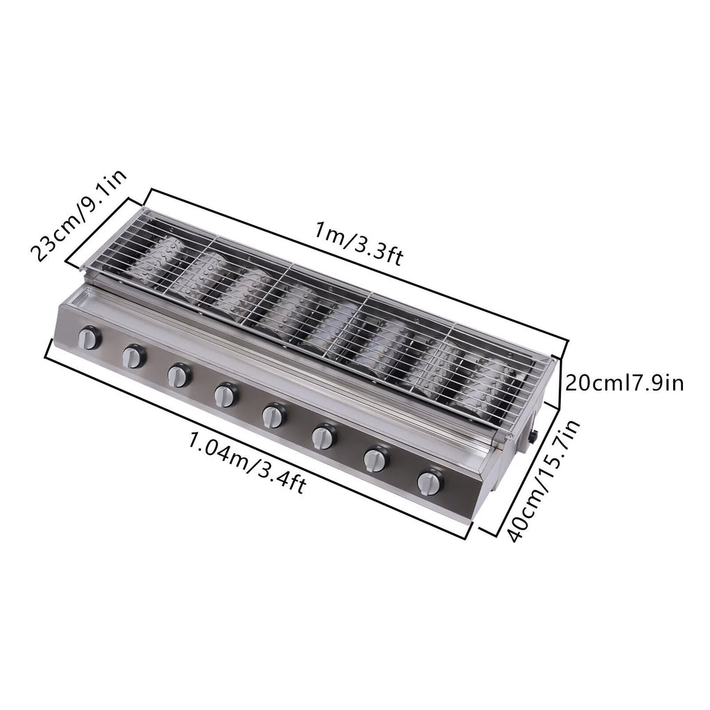 40" 8 Burners LPG Gas BBQ Grill V42144