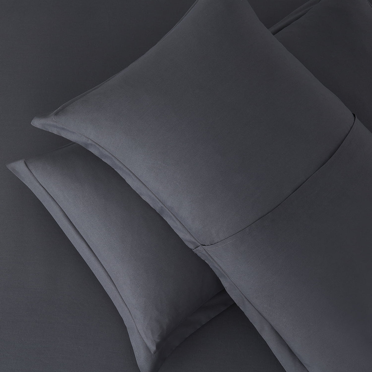 3pc Microfiber Duvet Cover Set Queen with 2 Pillow Sham Grey J252681