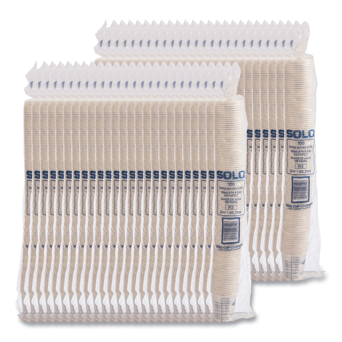 3 oz White/Blue Paper Cups G49420