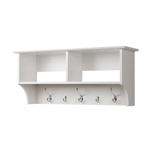White Hanging Entryway Shelf P982