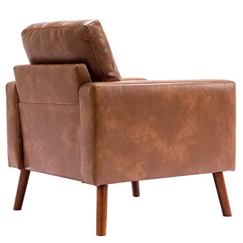 PU Accent Arm Chair with Tufted Back R35935