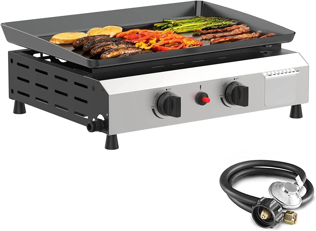 3 Burner Propane Gas Griddle with Side Shelves B5751