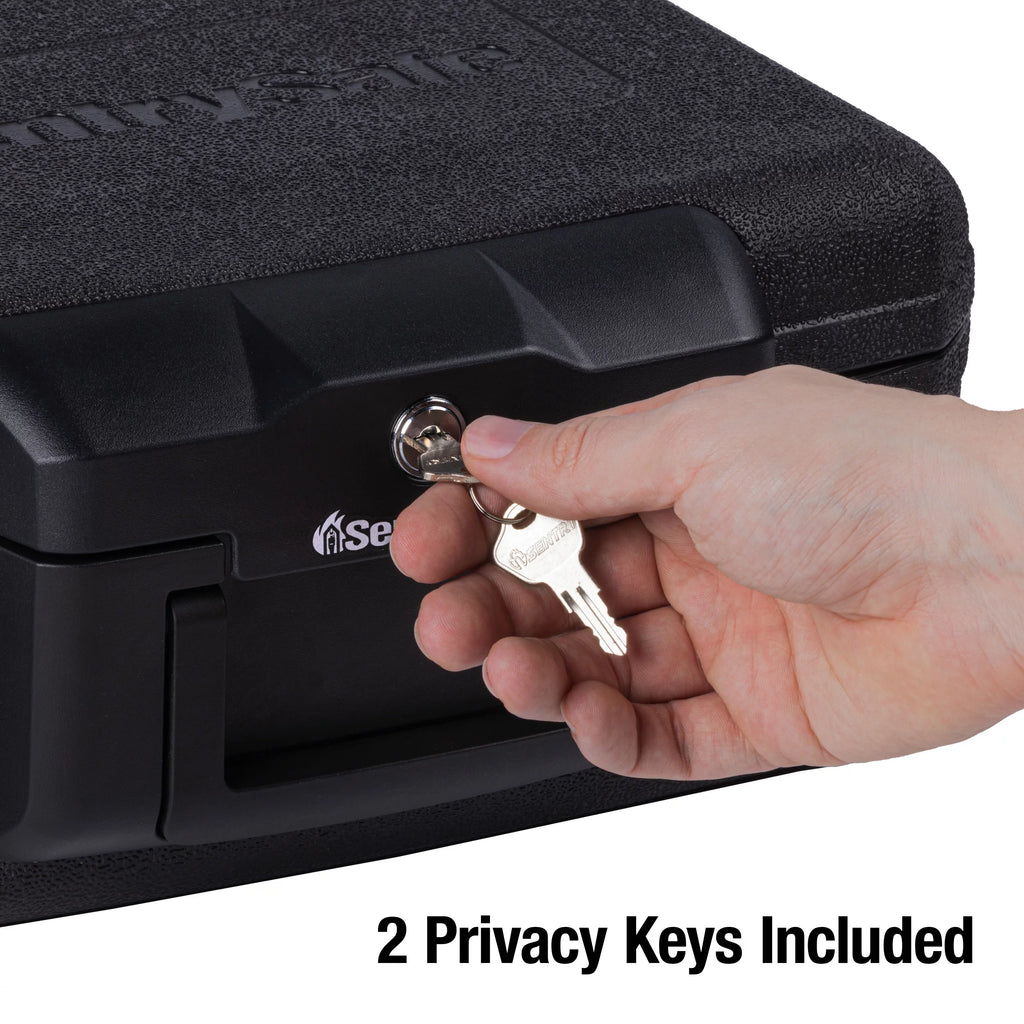Fire-Resistant Box Safe with Key Lock 0.18 Cu. Ft., Black L73319
