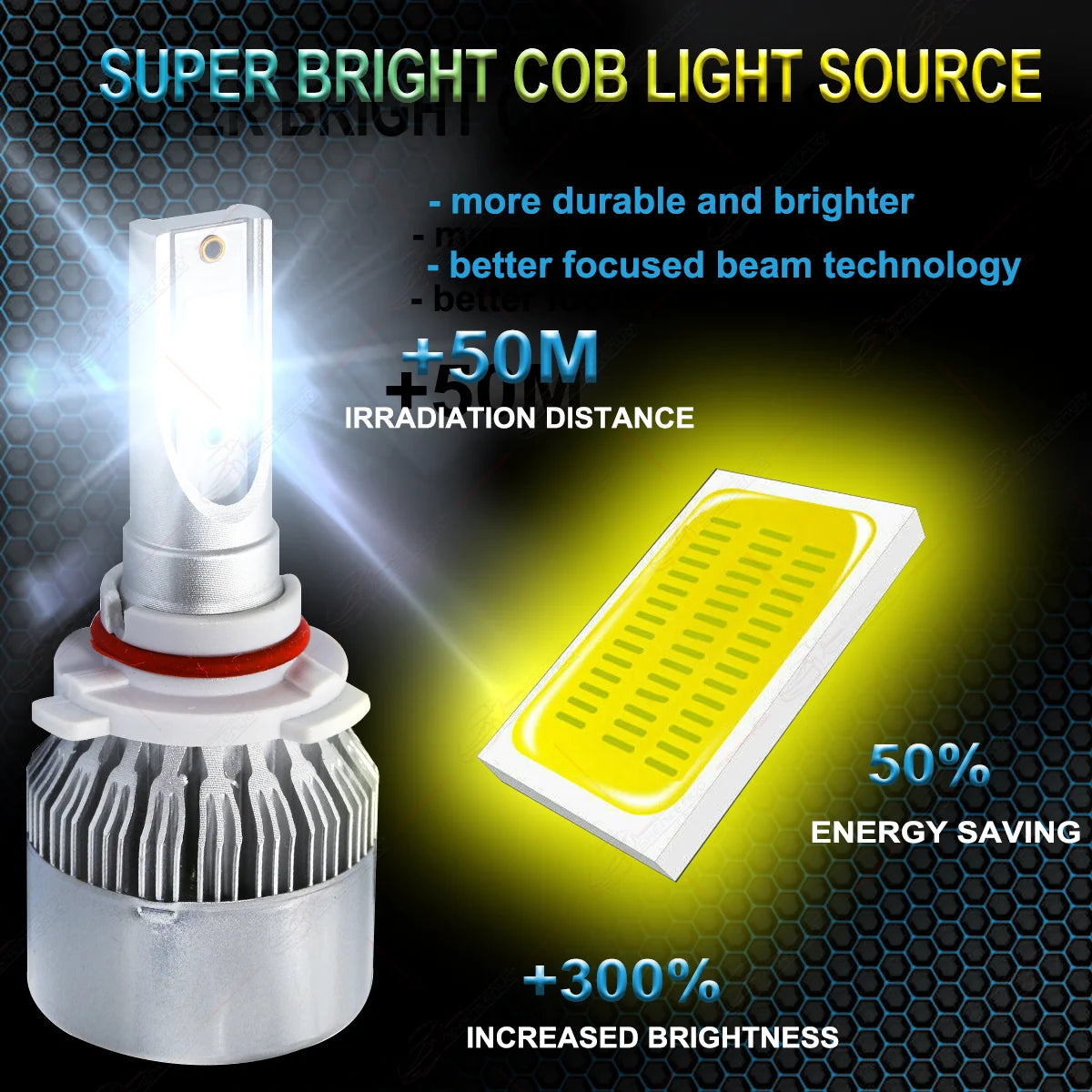 6000K LED Headlight and Fog Light Bulbs Kit Combo G598336