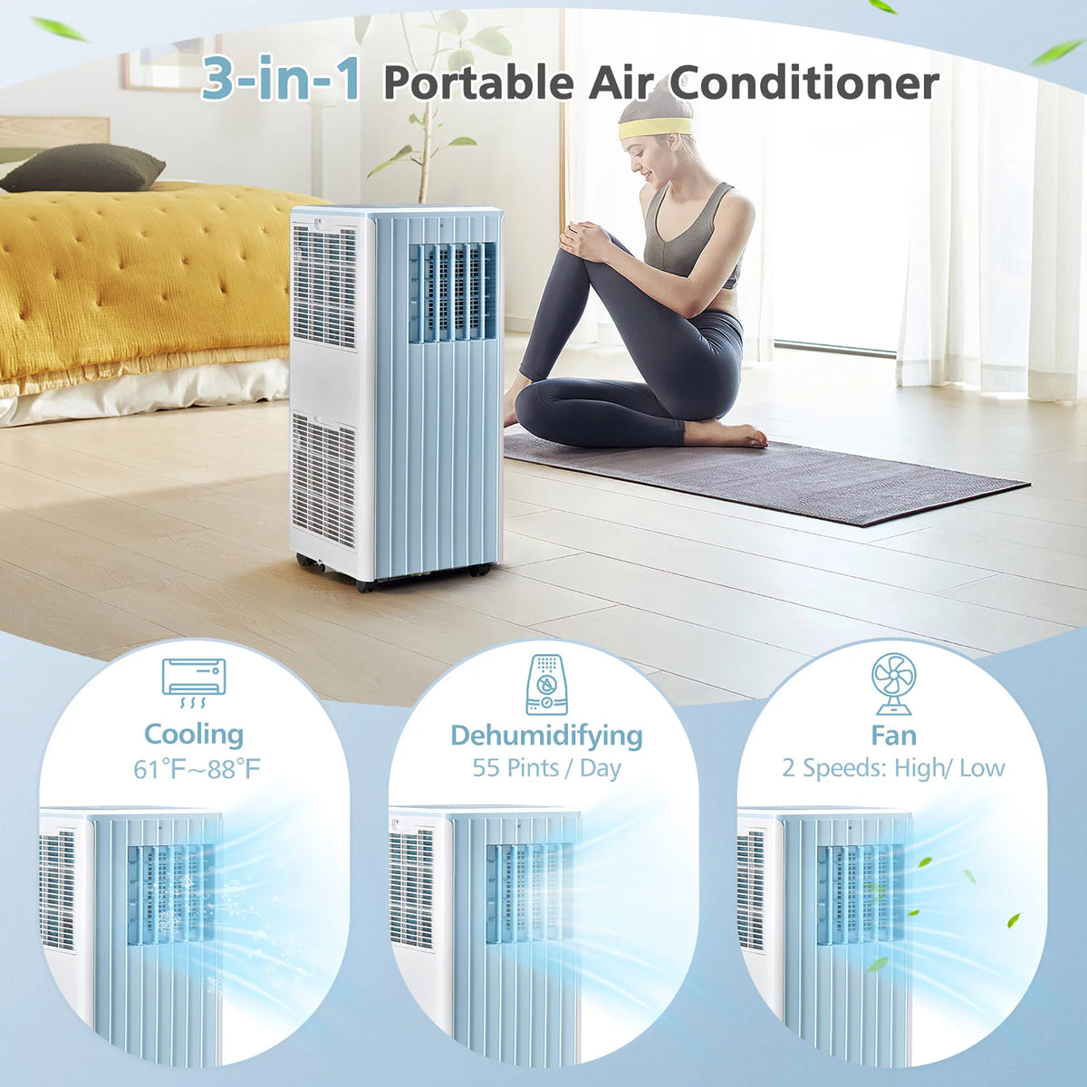7100 BTU Portable Air Conditioner 3-in-1 A6280