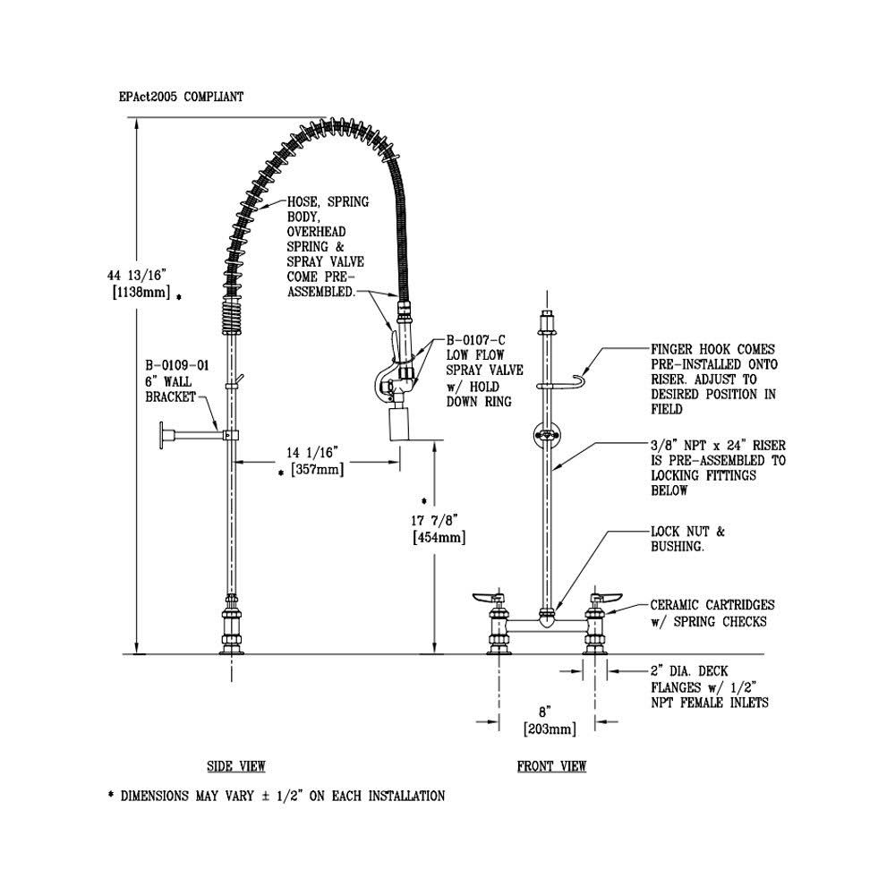 Brass Pre-Rinse Unit A340366