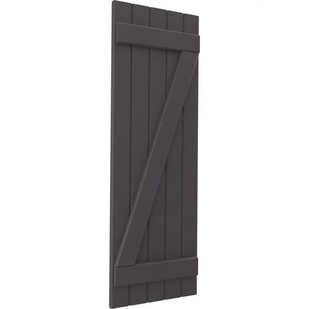 Real Wood Joined Board-n-Batten Shutters with Z-Bar R46315