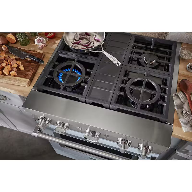 4 Burner Dual Fuel Freestanding Smart Range O444