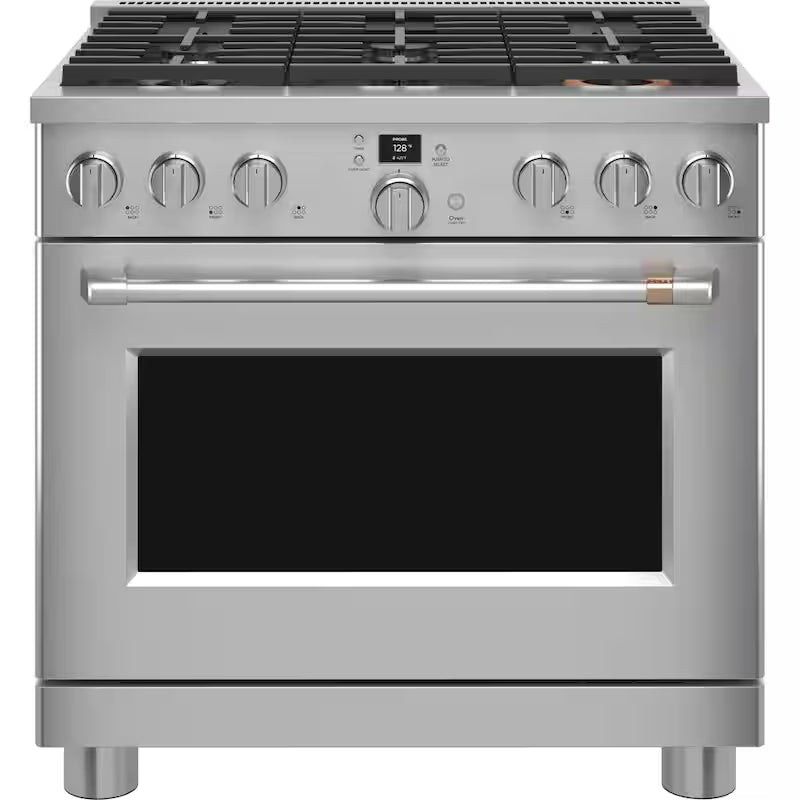 6 Burner Dual Fuel Range with Convection in Stainless Steel K458