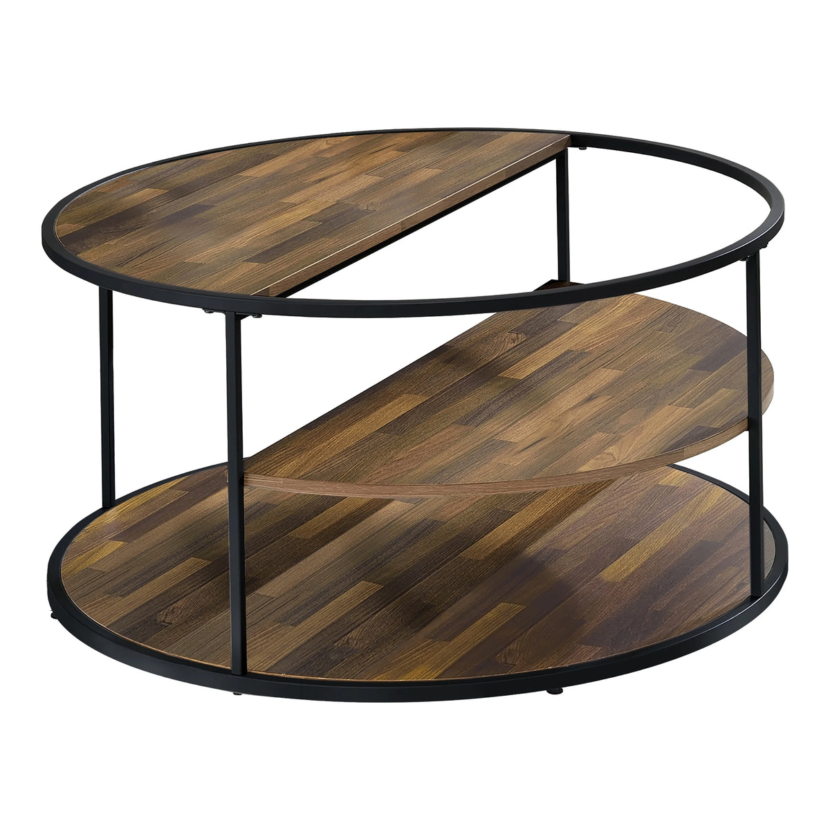35-inch Steel 2-Piece 2-Shelf Coffee Table Set L79016