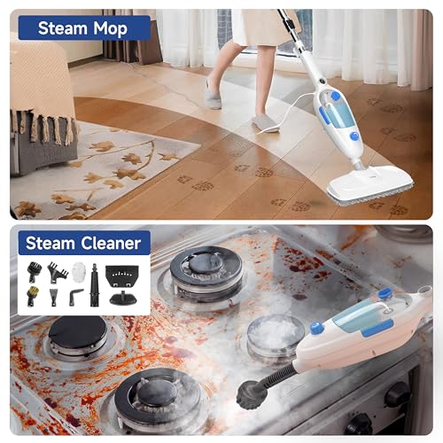 10in1 Handheld Steam Mop with 2 Pad T6183