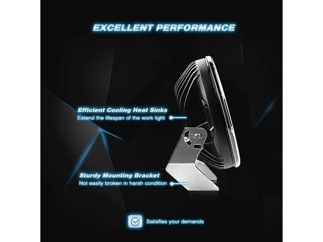 2pcs 96W 9 inch Black LED Work Light R386017