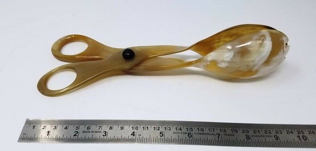 Handcrafted Horn Salad Server Buffet Tongs Set of 2 A22080