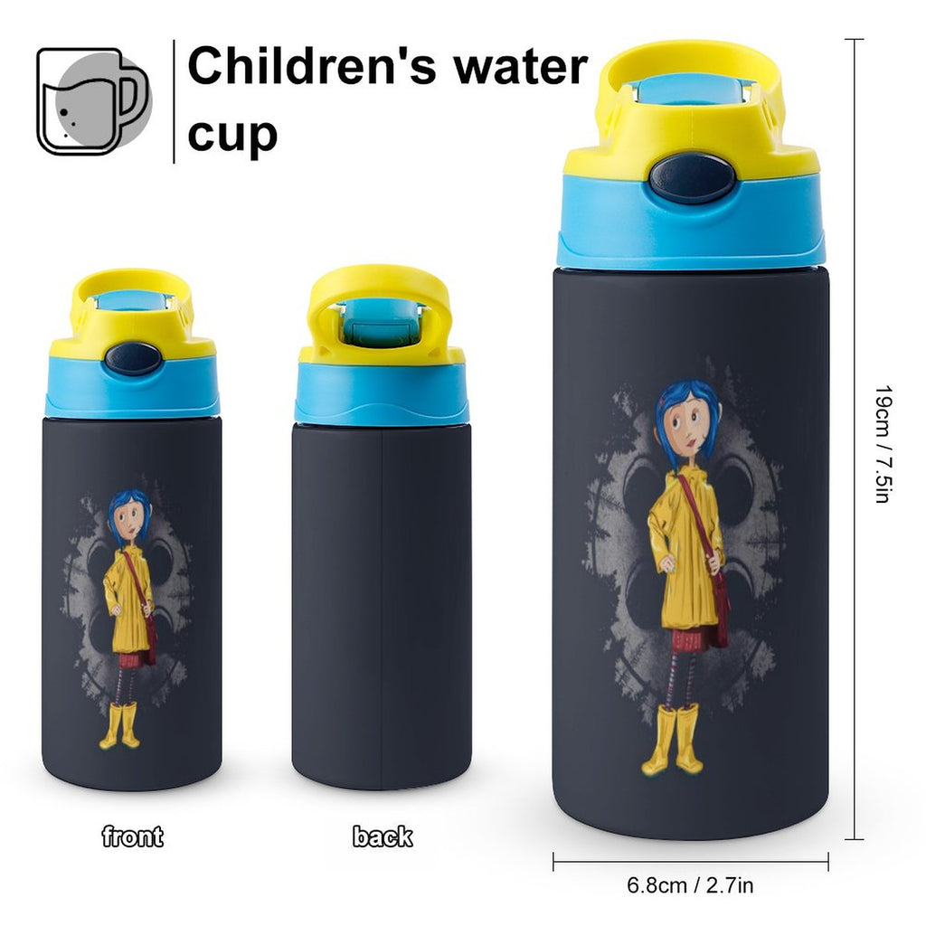 Insulated Stainless Steel Water Bottle with Straw J964