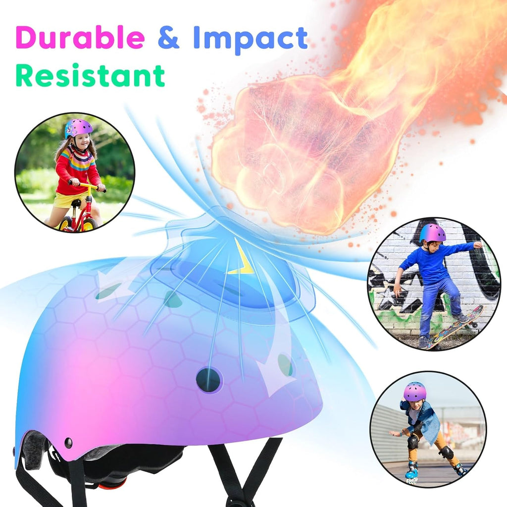 Adjustable Helmet Knee Pads Elbow Pads Wrist Guards Protective Gear Set U1760