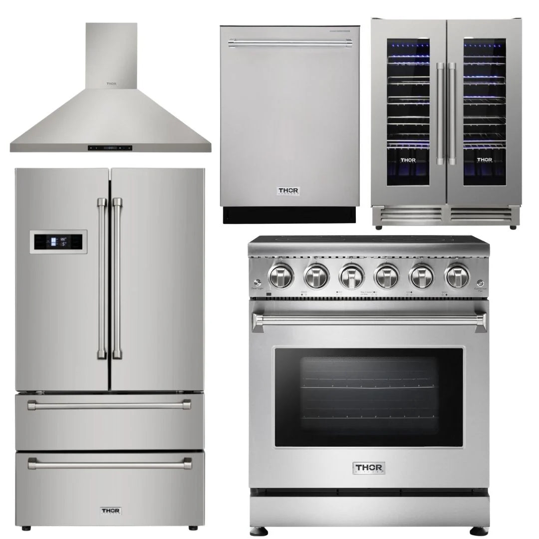 30 inch Electric Range Range Hood Refrigerator Dishwasher Wine Cooler O649