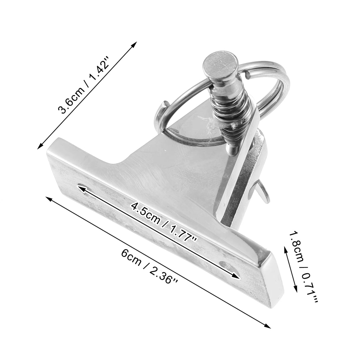 4Pcs Stainless Steel Deck Hinge with Pin Ring F9041