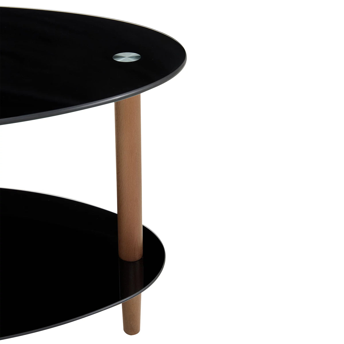 Oval 3-Tier Glass Coffee Table D255735