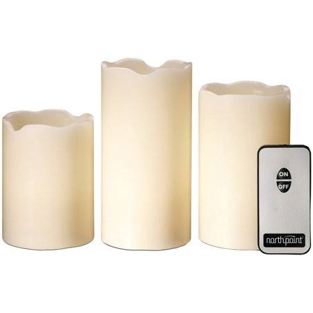 3 Piece LED Flicker Candle Set E58551
