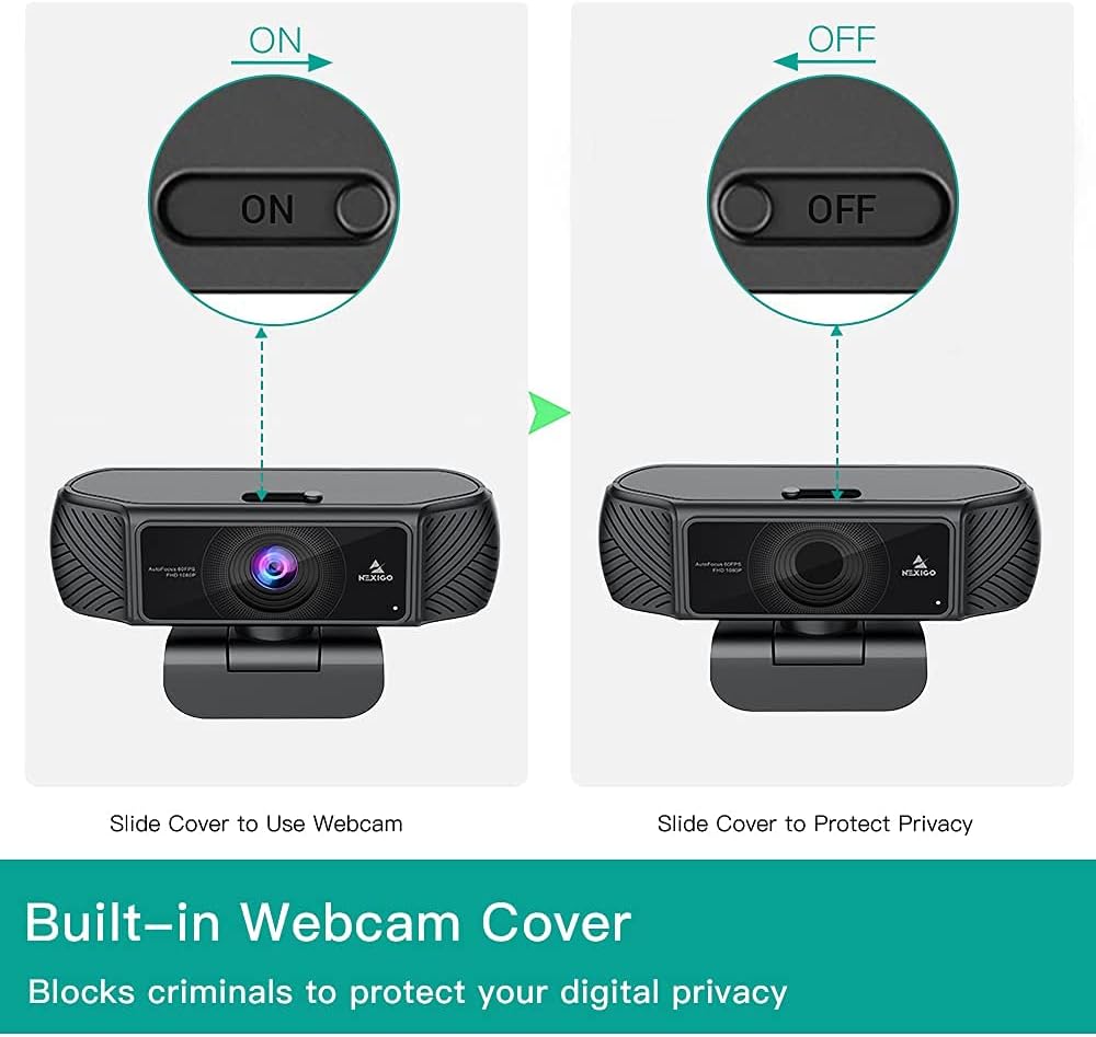 1080P Webcam with Microphone and Privacy Cover X926