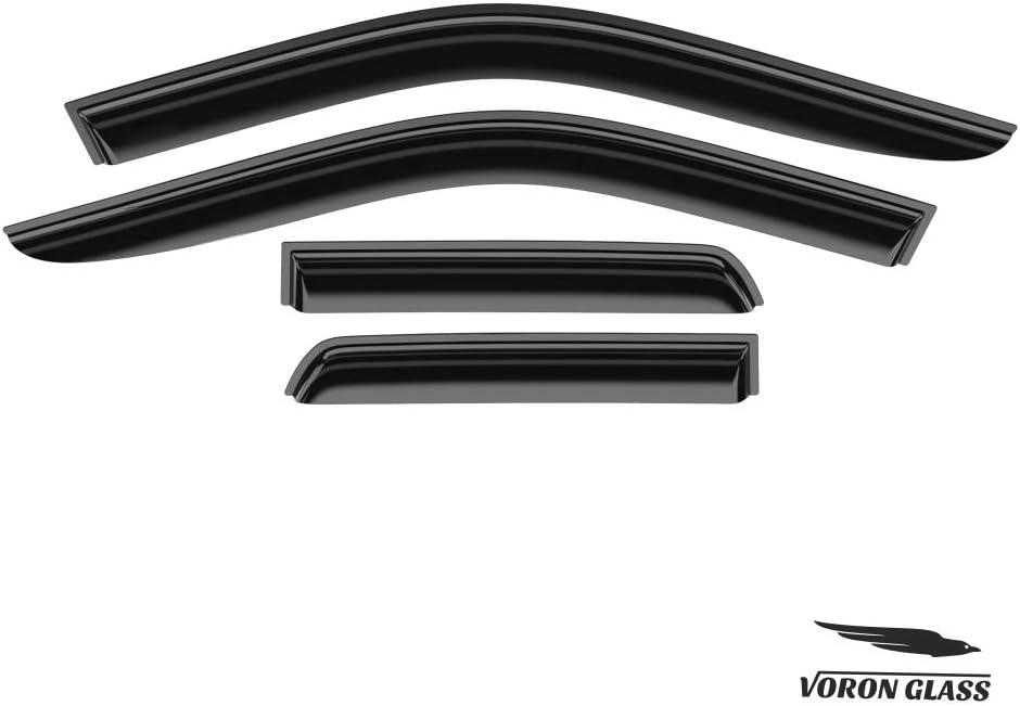 Glass Tape-on Rain Guards for Trucks, 4 Pieces I936590