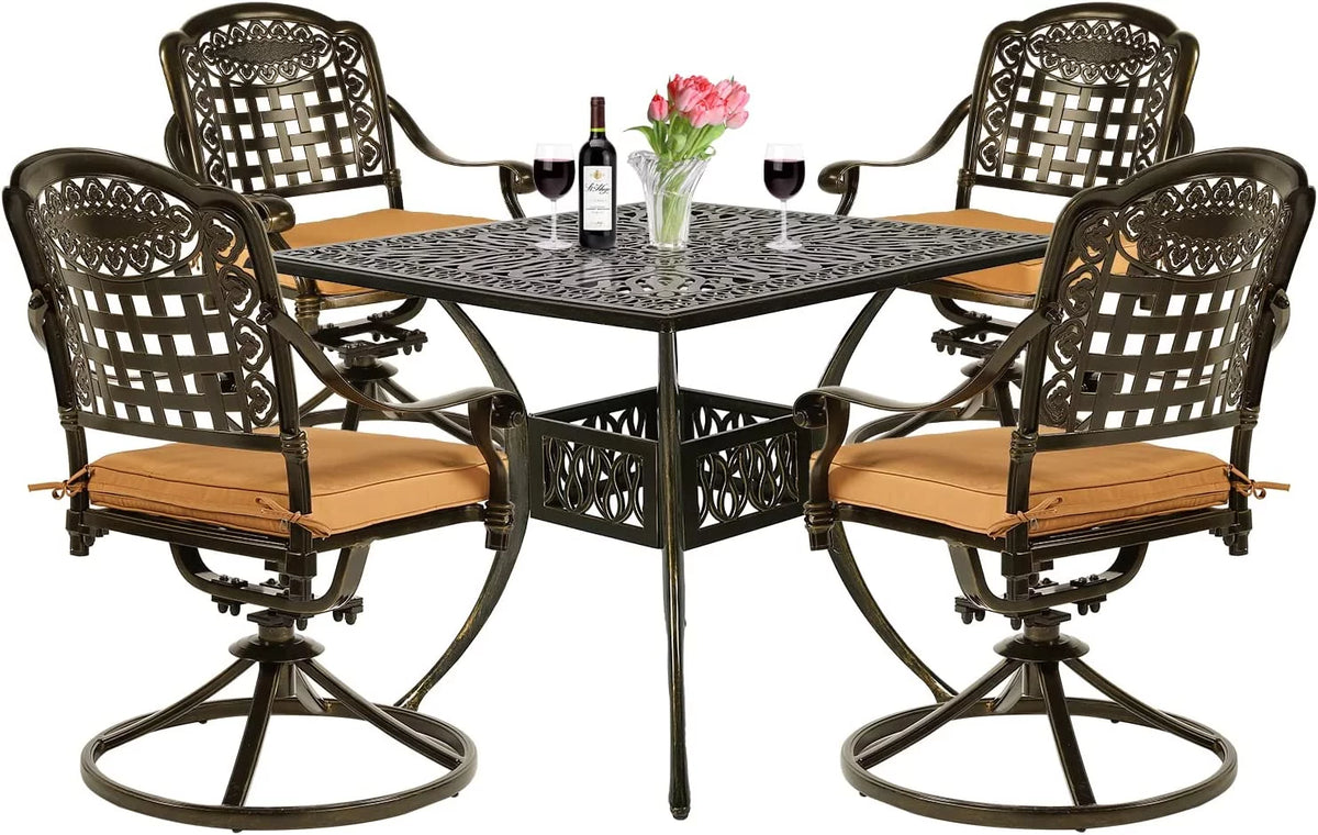 5-Piece All-Weather Cast Aluminum Patio Dining Set H567517