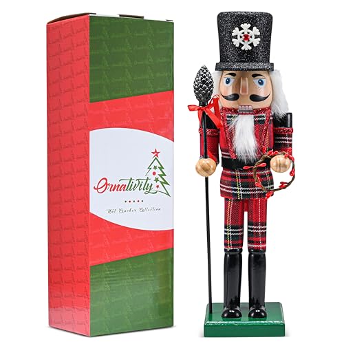 Red and Black Wooden Nutcracker Soldier 15" X8336