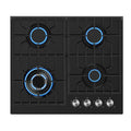 24 Built-In Gas Cooktop with 4 Burners in Black Y365