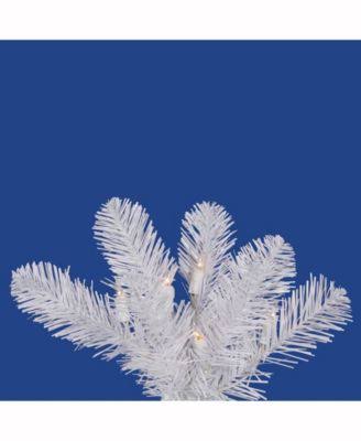 6.5 ft White Pencil Pine Christmas Tree with Clear Lights K76646