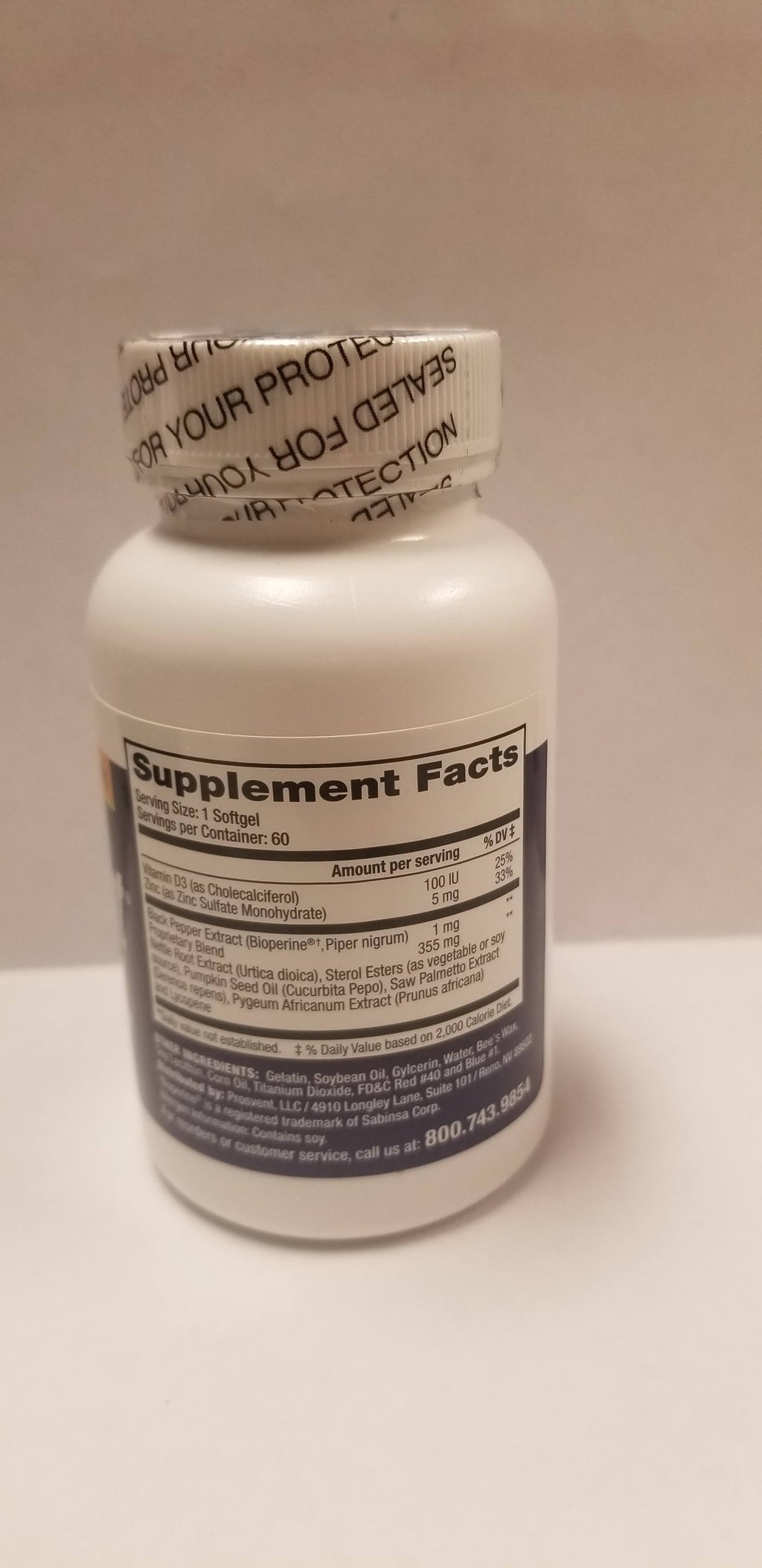Natural Prostate Health Supplement C4362
