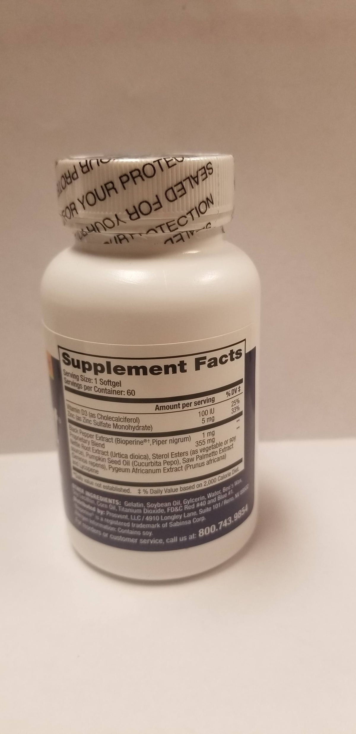 Natural Prostate Health Supplement C4362
