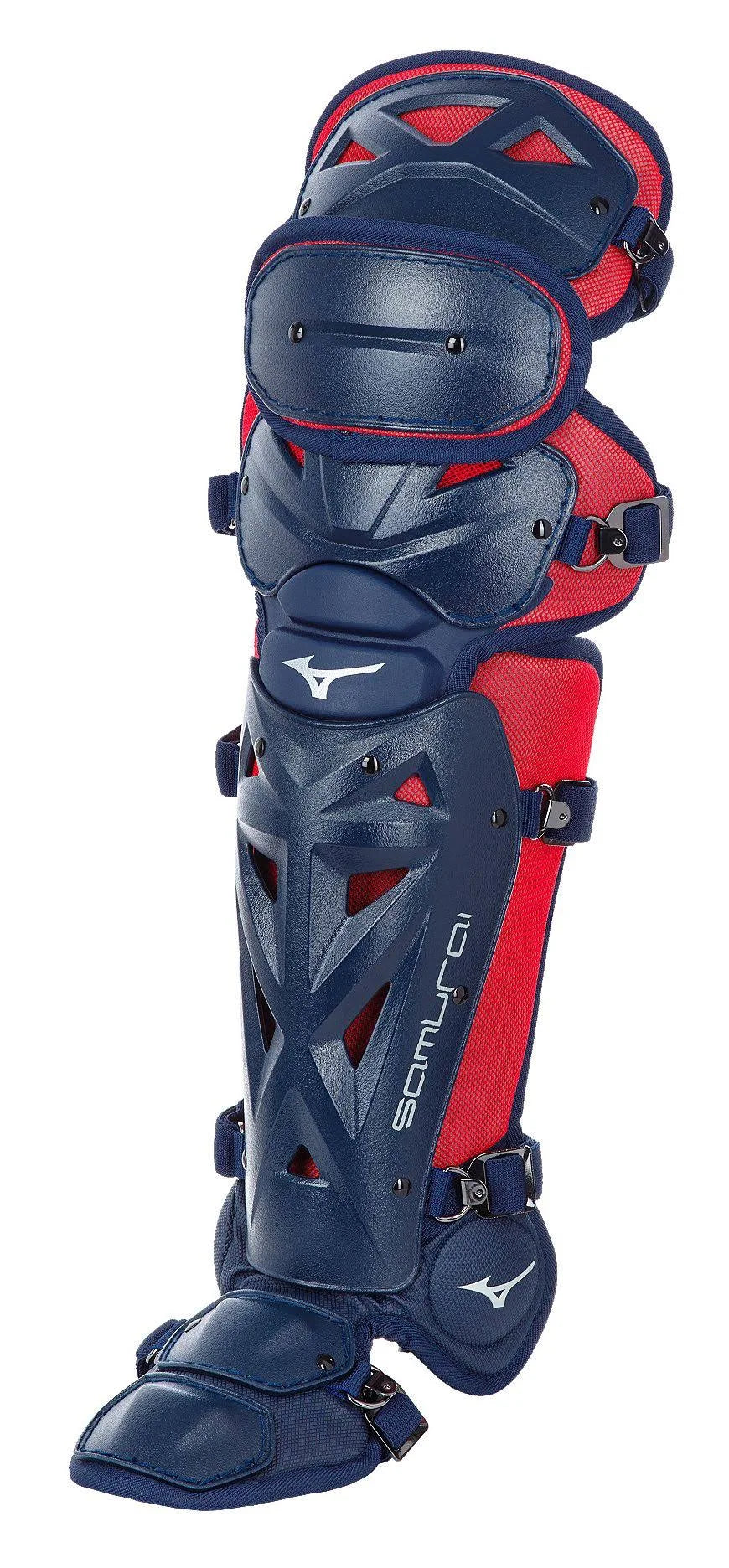 Navy Red 14.5 inch Youth Shin Guards F6361