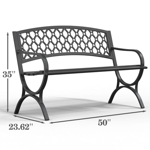 Heavy-Duty Weatherproof Metal Garden Bench G938400