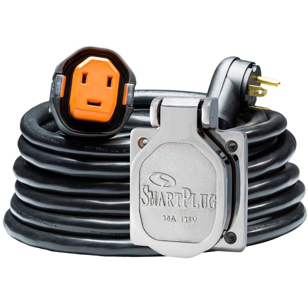 30 Amp RV Kit 30' Cordset Black & Stainless Steel Inlet Z517588