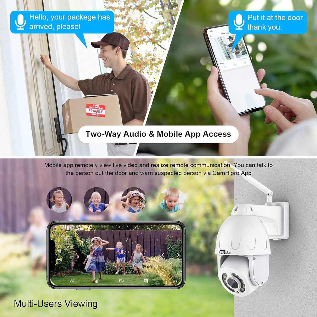 5MP PTZ Outdoor Security Camera with 5X Optical Zoom D437402