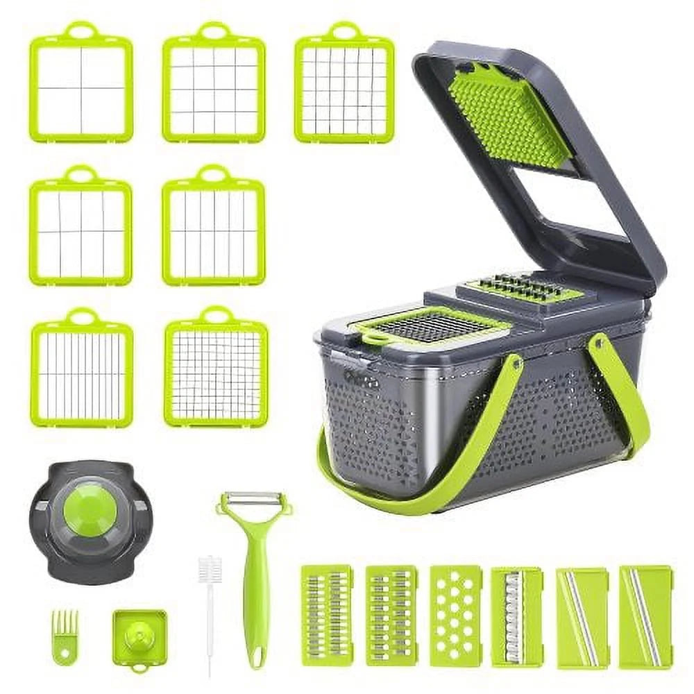 Vegetable Chopper with Container 22-in-1 13 Blades G25891
