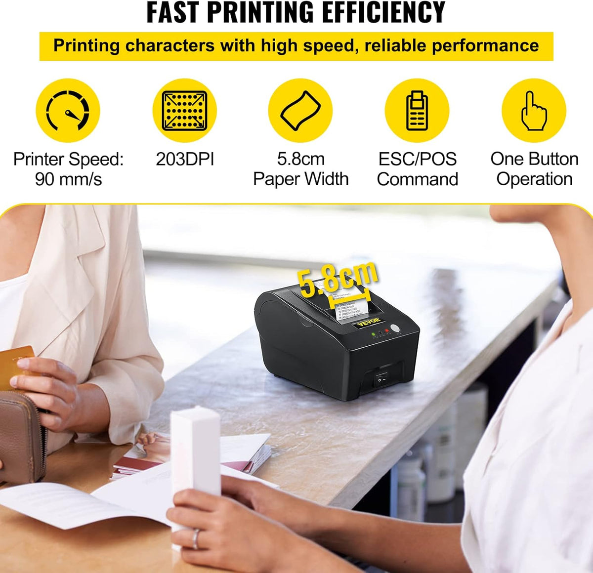 58mm Thermal Receipt Printer with USB Port S8130